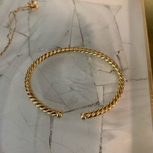 David Yurman Cable Spira Bracelet in 18K Gold, 4mm